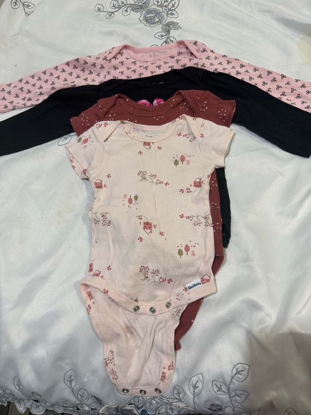 Gerber and The Children's Place Baby Girl Bodysuits Assorted Lot of 4